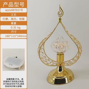 饰摆件家用桌面橱窗闪亮发光小夜灯节日派对气氛礼品 玻璃圣诞树装