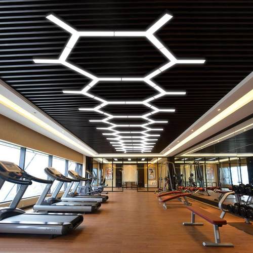 办公室吊灯led创意六边形Y形造型灯店铺商场健身房异形工业风吊灯