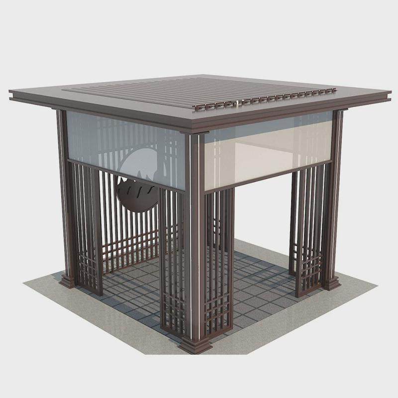 新中式铝合金公园庭院休息凉亭户外凉亭庭院景区园林凉亭子阳光房