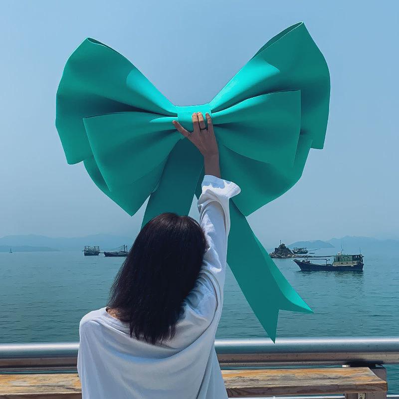 超大蝴蝶结挂饰网红婚房布置客厅装饰女方卧室婚礼套装男婚车拉花