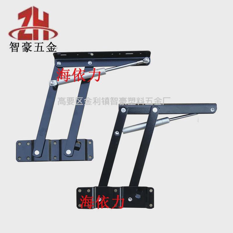 气动杆液压高度调节咖啡桌面折叠支撑架茶几升降架桌子升降架