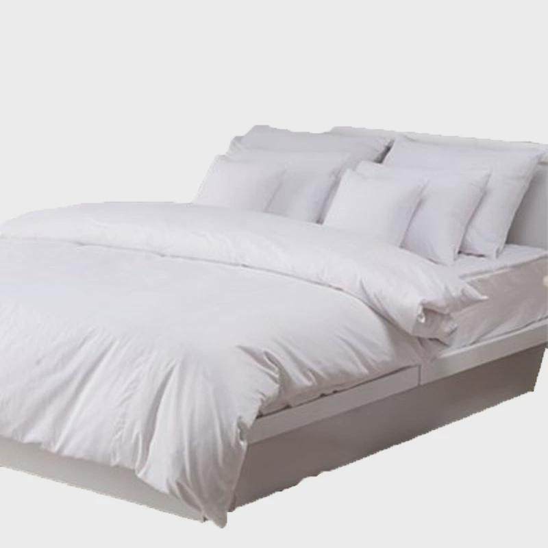 ali6欧式上三四件套酒店宾馆床单被加厚用品素色亲肤套件批发纯色