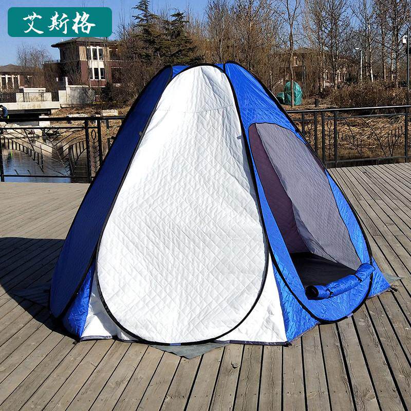 棉帐篷六角冬季保暖加棉双人户外钓鱼帐篷露营户外野营用品冰钓屋