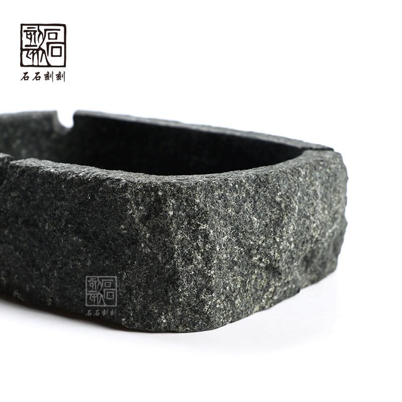 石石刻刻包邮青石烟灰缸个性家用客厅家居摆件饰品礼品定制创意