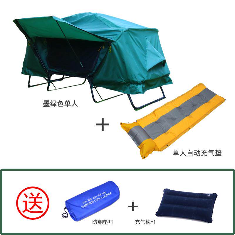 户外帐篷双层野营雨防暴防雨加厚露营防寒钓鱼专用离地双人