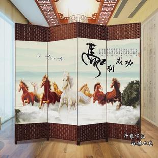 遮挡简约现代折叠移动布屏障家用 卧室简易屏风隔断墙折屏客厅中式