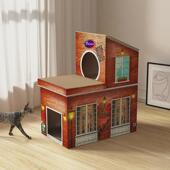 猫窝大号猫别墅双层瓦楞纸猫抓板耐磨不掉屑耐猫爪板抓猫咪磨爪器