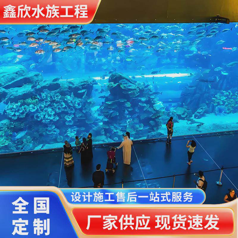 亚克力设计浴缸制作海洋馆大型高透明观赏鱼缸超大型亚克力鱼缸