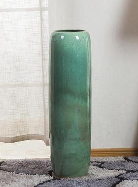 落地陶瓷大花瓶景德镇现代简约家居客厅插花摆件欧式装饰酒店花器
