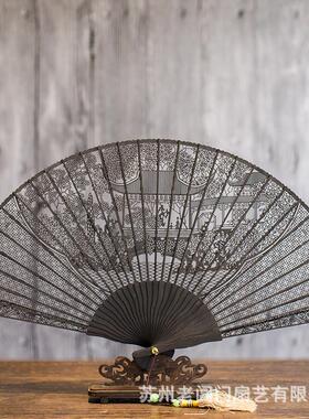 苏州送老外扇子折扇中国风新中式扇子折扇文创扇子礼品扇字檀香木