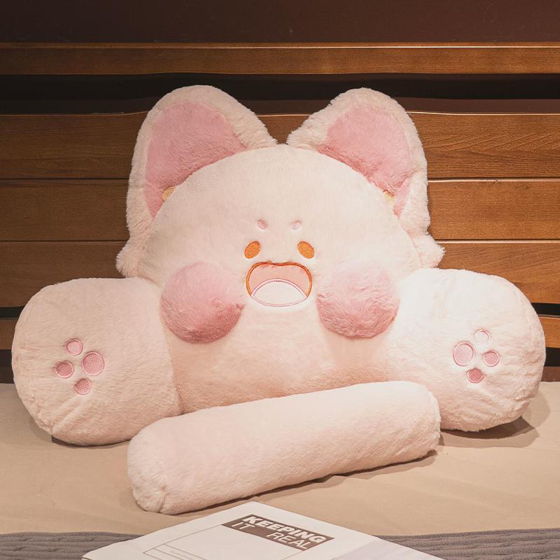 OF9D嘟嘟猫床头软包靠垫嘟嘟喵抱枕床上沙发大靠背垫宿舍学生护腰