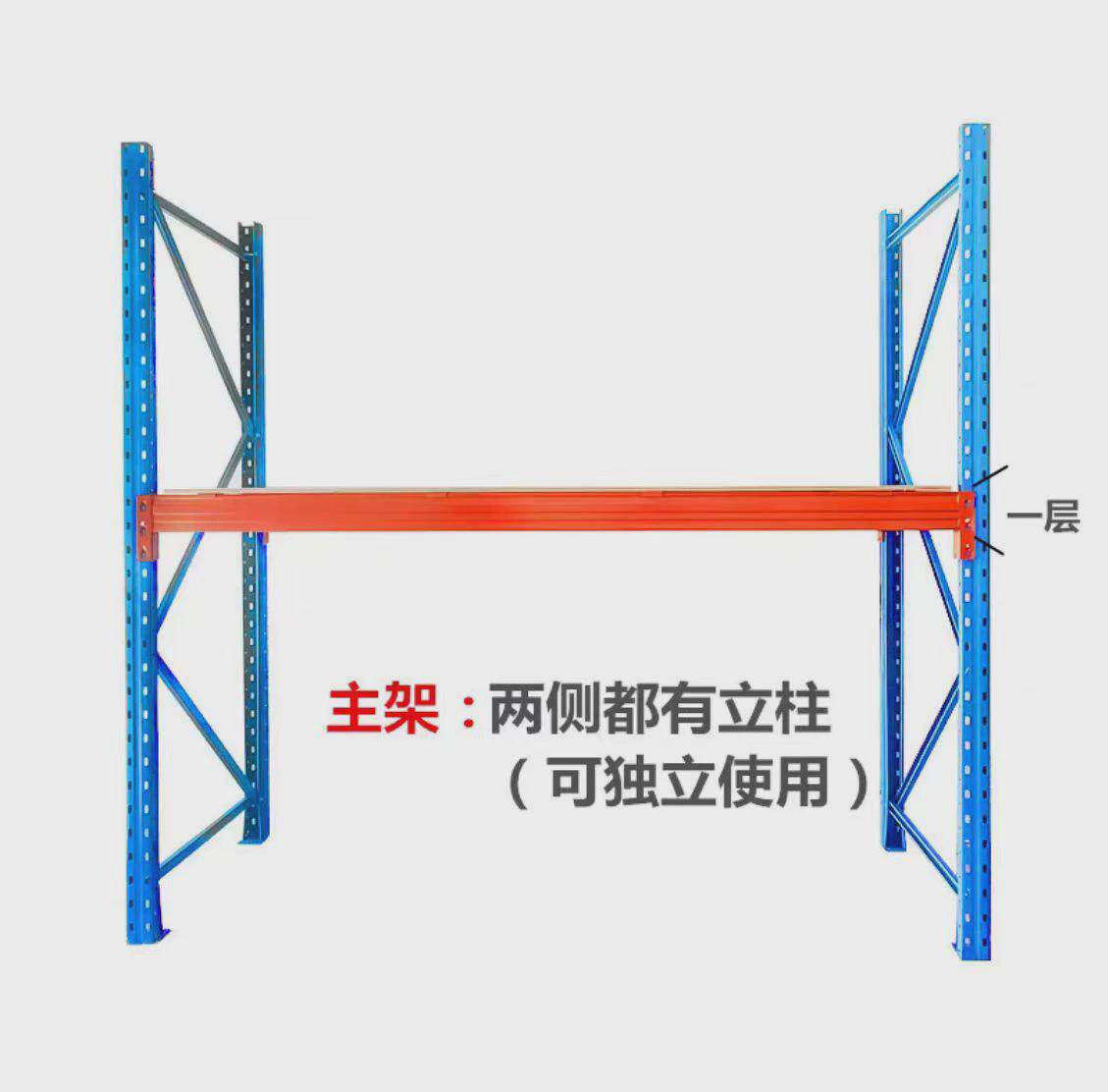 重型托盘货架加厚多层板材置物架1吨2吨仓储库房冷库高位布匹承重