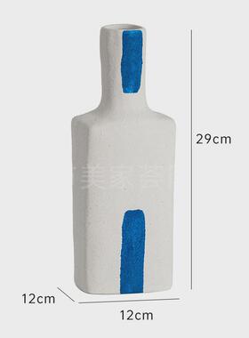 美家荟艺术陶瓷花瓶彩绘客厅软装干插花瓶玄关电视柜装饰摆件创意