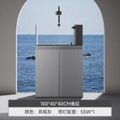 yee原生态野溢流溪流缸2025新款 侧采干湿分离底滤金晶超白鱼缸
