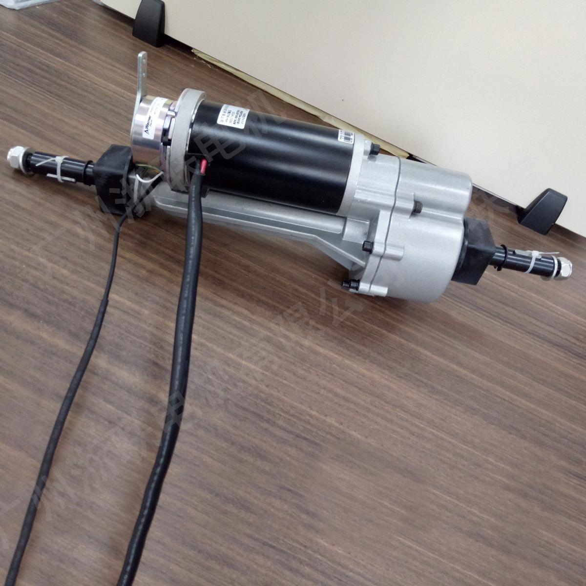 热销24v高速变轴后桥电机500w双出档变速齿轮后桥100zy24-500/140