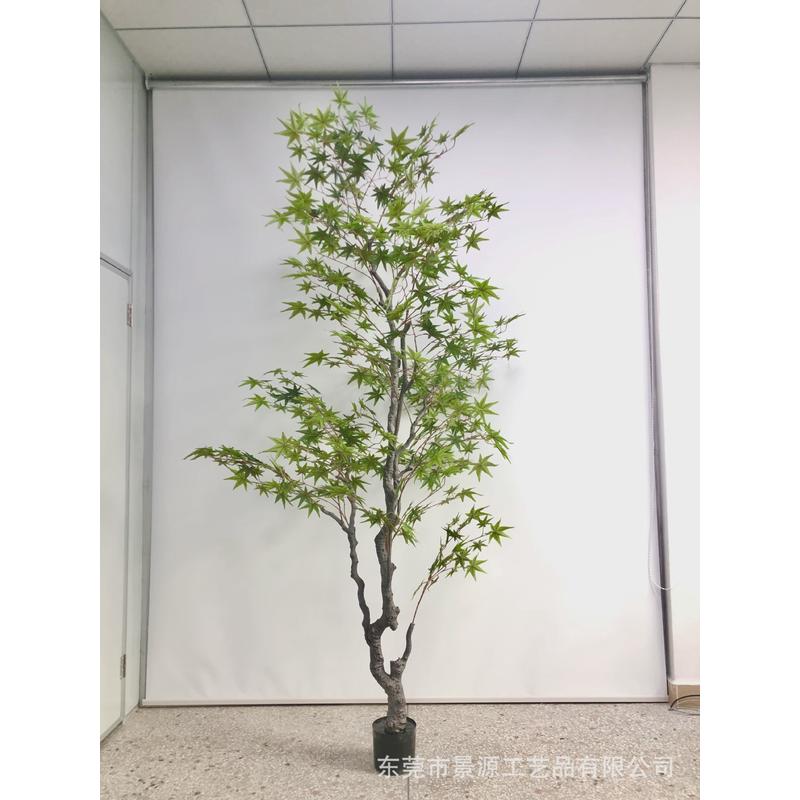 仿真植物绿枫盆栽家居室内装饰枫叶假树酒店造景摆件青枫树盆景