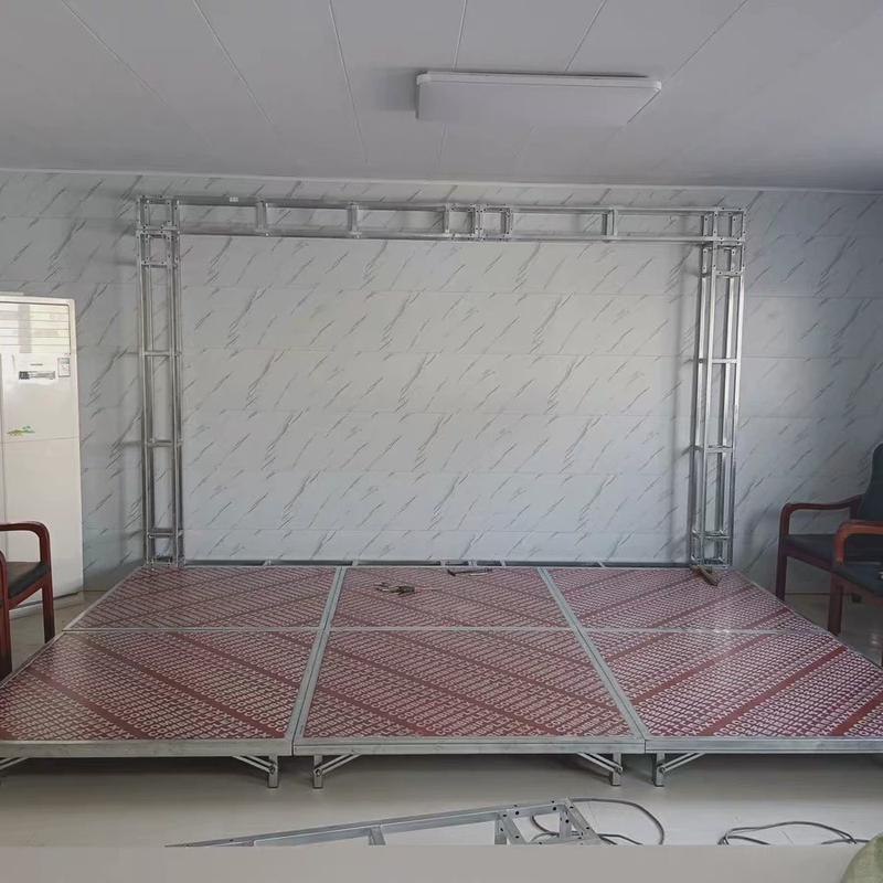 移动幼儿园婚庆酒店室内快装板拼装t台折叠活动舞台架子舞台桁架