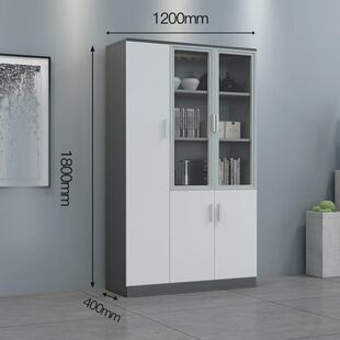 财务室办公家具资料柜老板桌配套背景书柜落地储物柜文件柜子木质