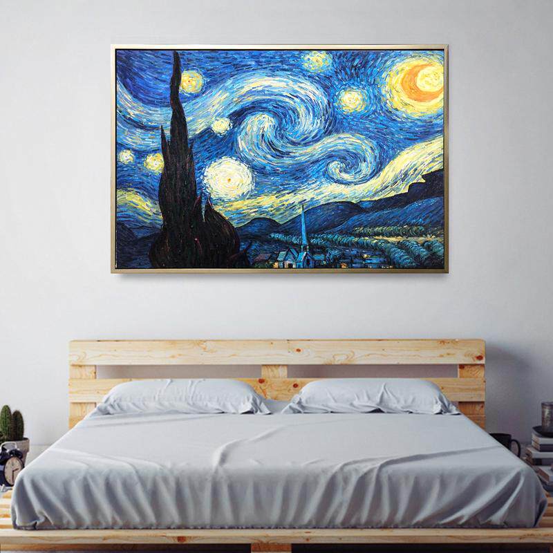 纯手绘油画现代简约直销酒店会所家装星空工厂新中式简欧大芬油画