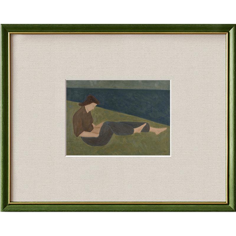 米尔顿艾弗里实木绿边画欧式小众卧室餐厅油画挂画装饰画单幅壁画
