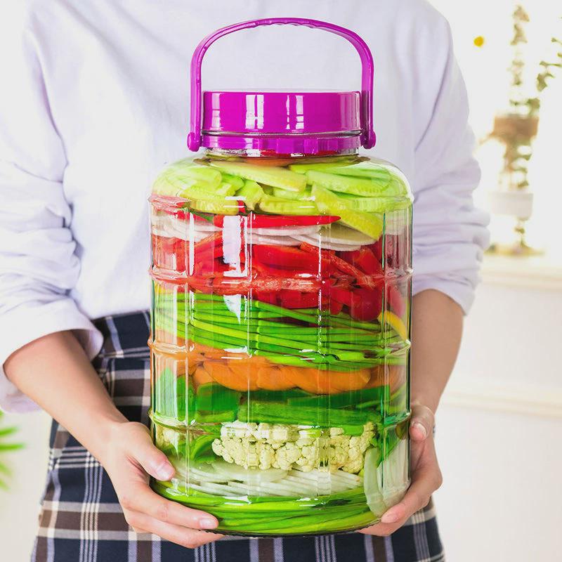 泡菜坛子玻璃瓶密封罐食品级带盖腌制罐透明腌菜缸家用加厚泡酒瓶