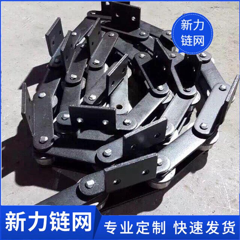 不锈钢16a滚子输送链304材质套筒链条双节距双排板式传动链条