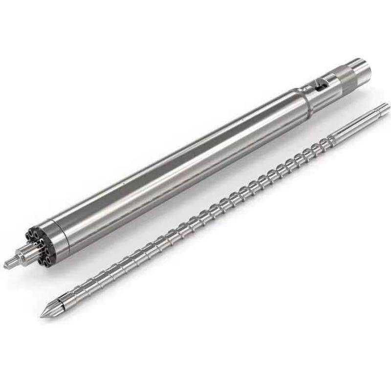 现货供应Φ45挤出机螺杆行双螺杆塑料挤出机高钙型不锈钢料筒锥