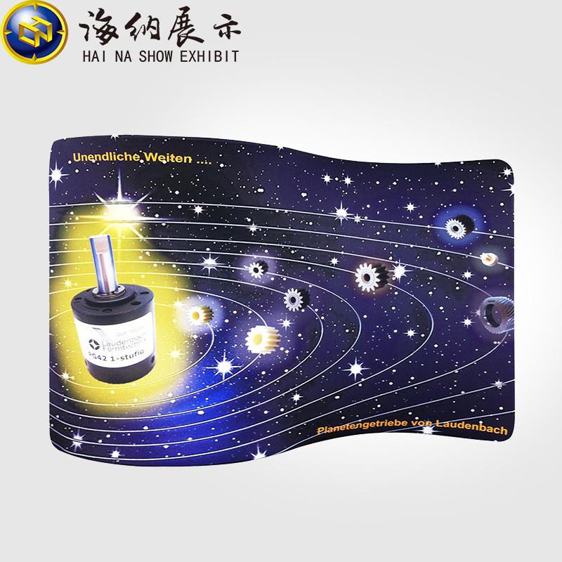 热销厂家直销宣传广告牌秀拉网展示架弧形背景板幕墙会议广告牌快