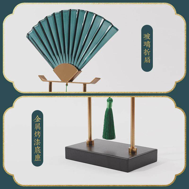 热销新中式玻璃扇形软装酒店别墅售楼处展厅玄关书柜样板间装饰摆,家居饰品,其他工艺饰品,淘宝优惠券,粉丝福利购,淘宝优惠卷