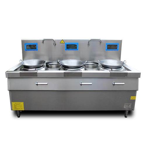 商用三炒双温厨房设备马勺炉灶大型饭店酒店专用无明火静音炒炉掂