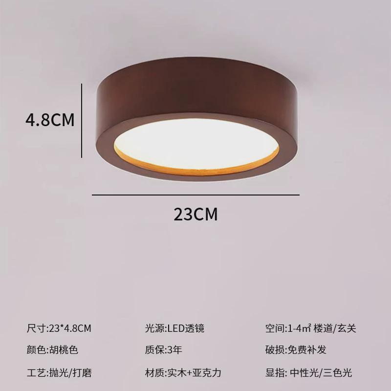 新款过道灯家用卧室吸顶灯简约原木走廊衣帽间天花装饰吸顶灯