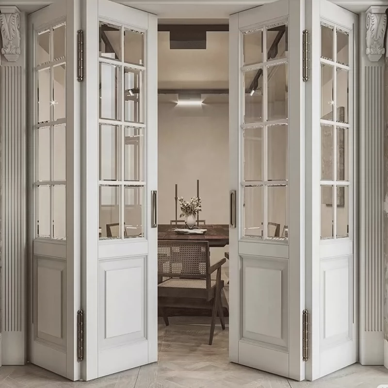 日式实木折叠门隔断门厨房卫生间阳台推拉门移门和室门折叠格子门