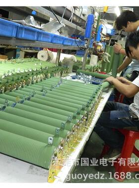 供应1500W可调电阻绿色瓷管绕线电阻老化负载电阻放电电阻