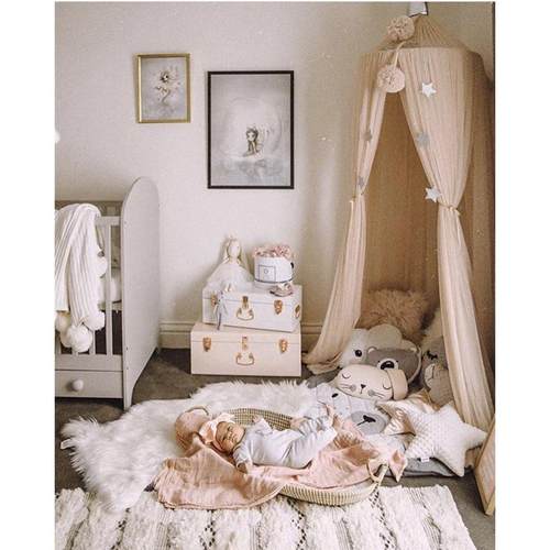 北欧ins新款儿童房圆顶10层帐篷网纱床帐蚊帐4色