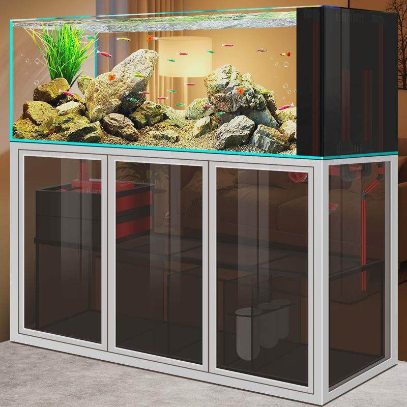 hp工业风溪流玻璃客厅大型鱼缸底滤超白缸免换水缸生态造景水族,宠物/宠物食品及用品,桌面缸,淘宝优惠券,粉丝福利购,淘宝优惠卷