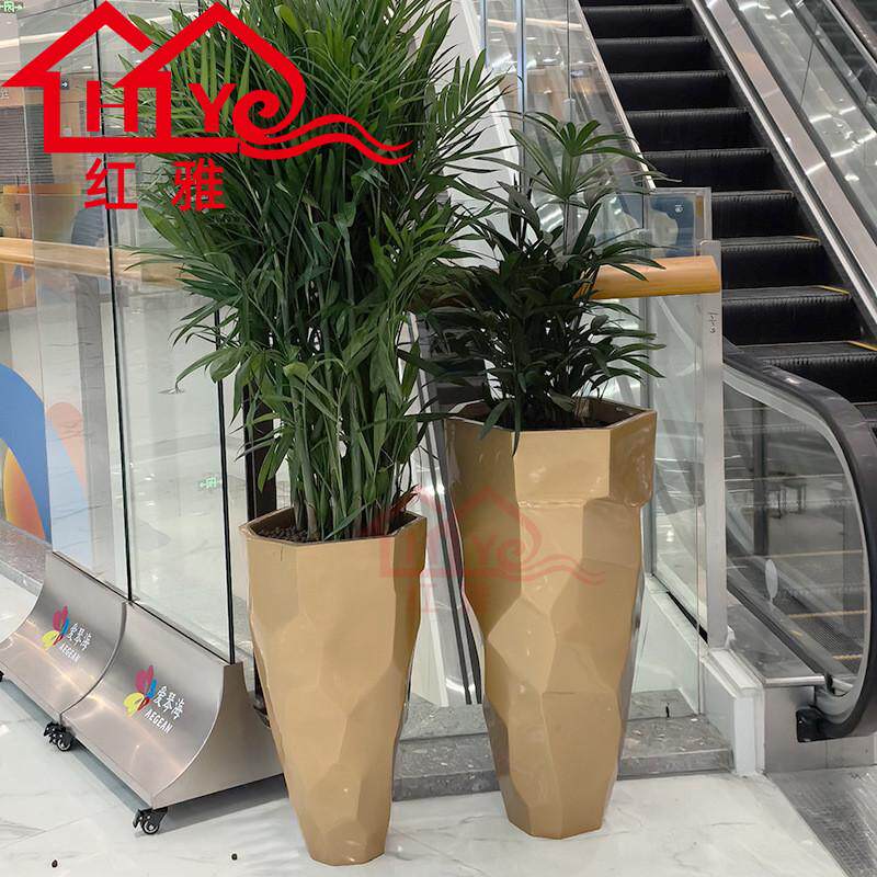 玻璃钢花缸组合商场圆形花盆方形大花箱户外公园景观种植花器摆件