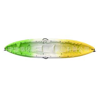 独木舟划艇艇皮划艇钓鱼船塑料硬双人加厚三人艇滚塑艇平台舟