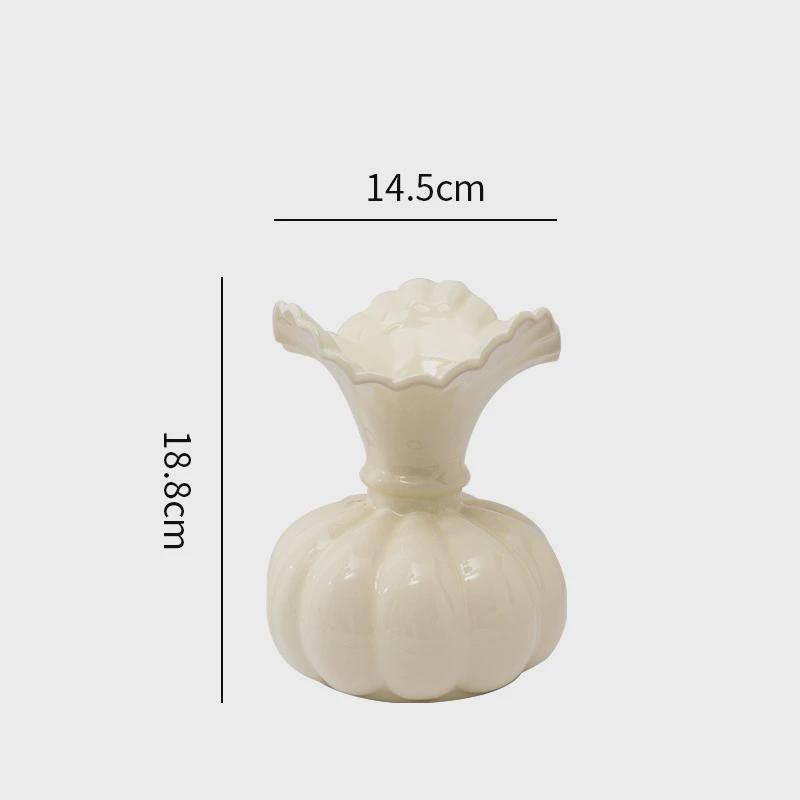 法式高级感陶瓷花瓶客厅ins风插花仿真花桌面干花装饰摆件花器