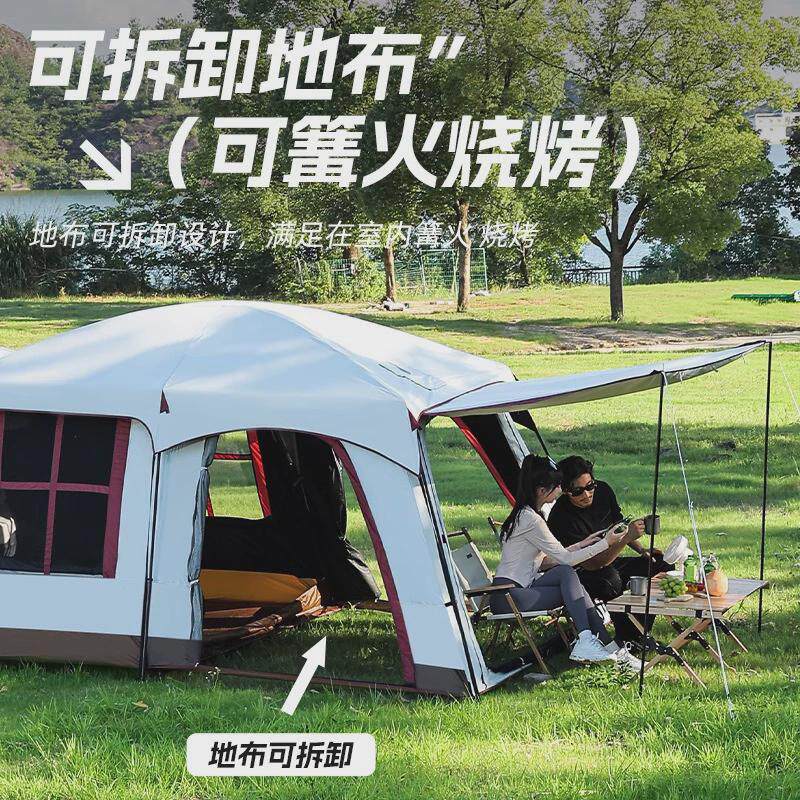 全套帐篷suv越野户外野营过夜露营装备车尾防暴雨两室一厅拓展帐
