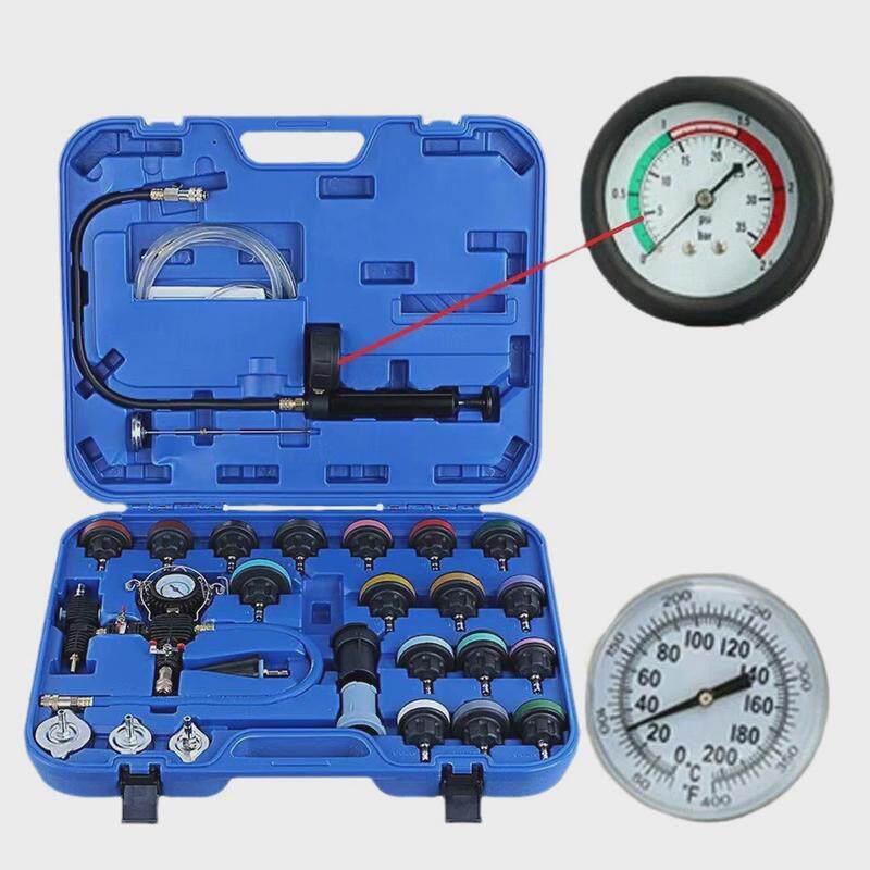 28件汽车水箱防冻液加注钣金工具真空式冷却液漏仪测排空气