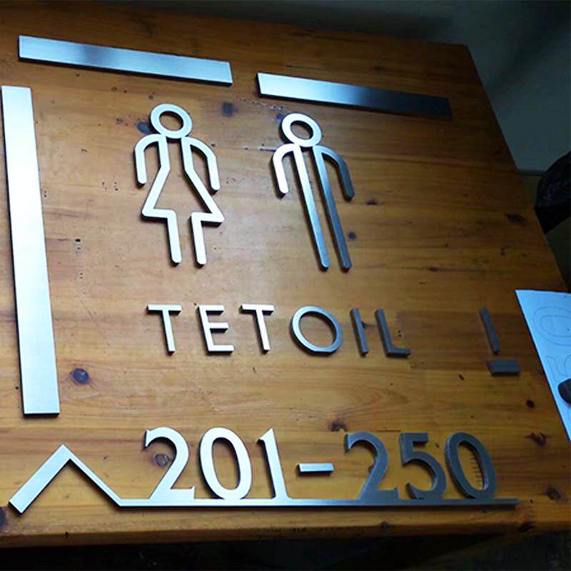 工字钛金拉丝字logo实心字广告字金属字不锈钢精厂家直销制作