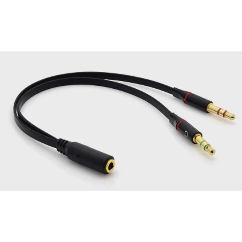 国标手机耳机转电脑用 1分2 一分二线 电脑话筒耳机二合一 2合1线