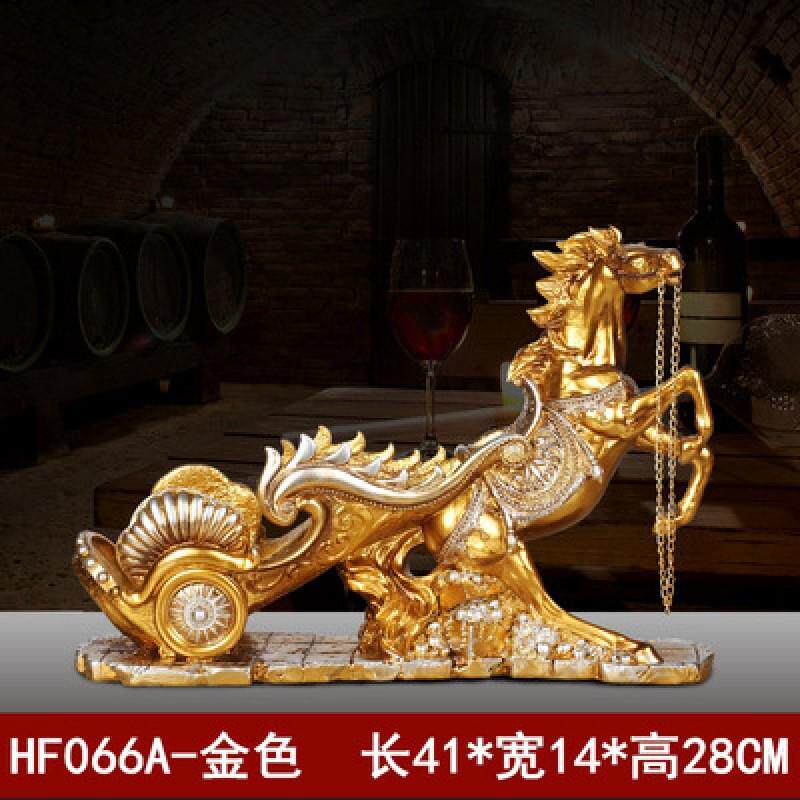 树脂工艺品欧式双战马红葡萄酒架创意家居摆件客厅酒柜装饰摆设礼
