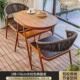 阳台小桌椅三件套户外庭院休闲两一桌茶几椅藤椅组合茶桌藤编室外