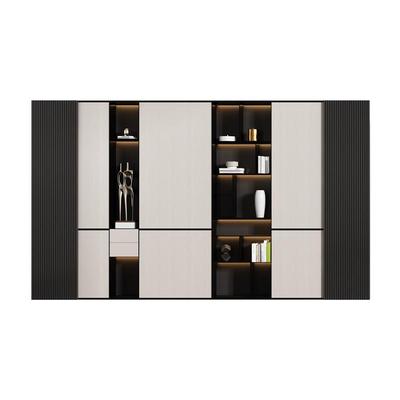 儿童房铝合金榻榻米床衣柜一体带书桌书柜组合小户型现代简约床柜