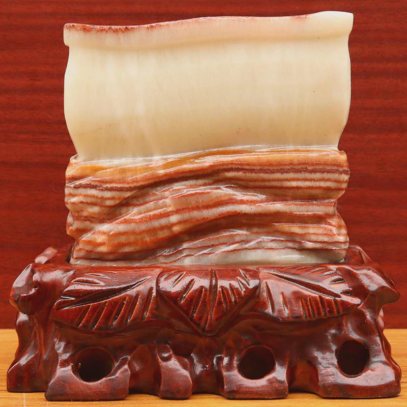 奇石摆件天然石材猪肉石五花肉装饰17*16*9cm3925g高档工艺品石雕