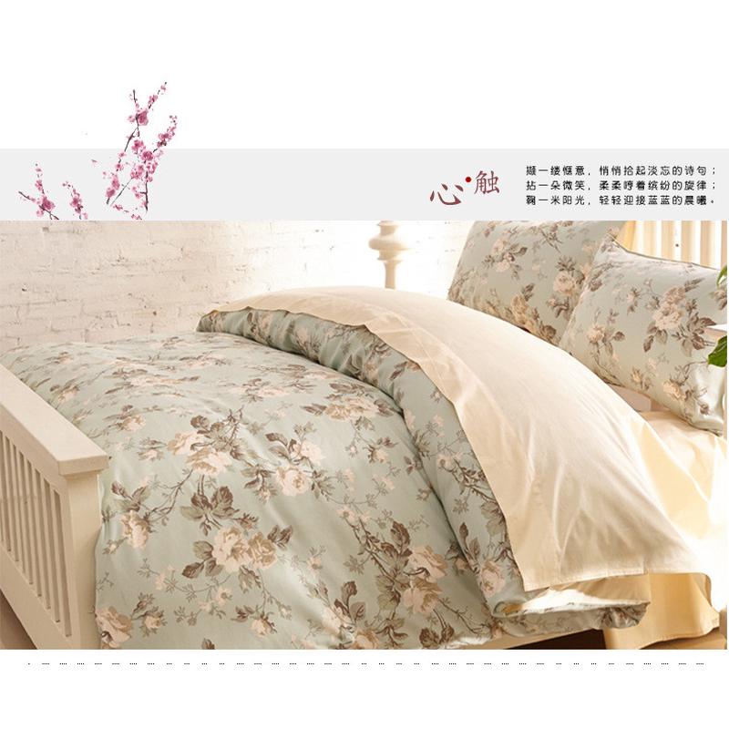 【全棉四件套】欧式60贡缎印花小号ab版多件套床单款床上用品批发