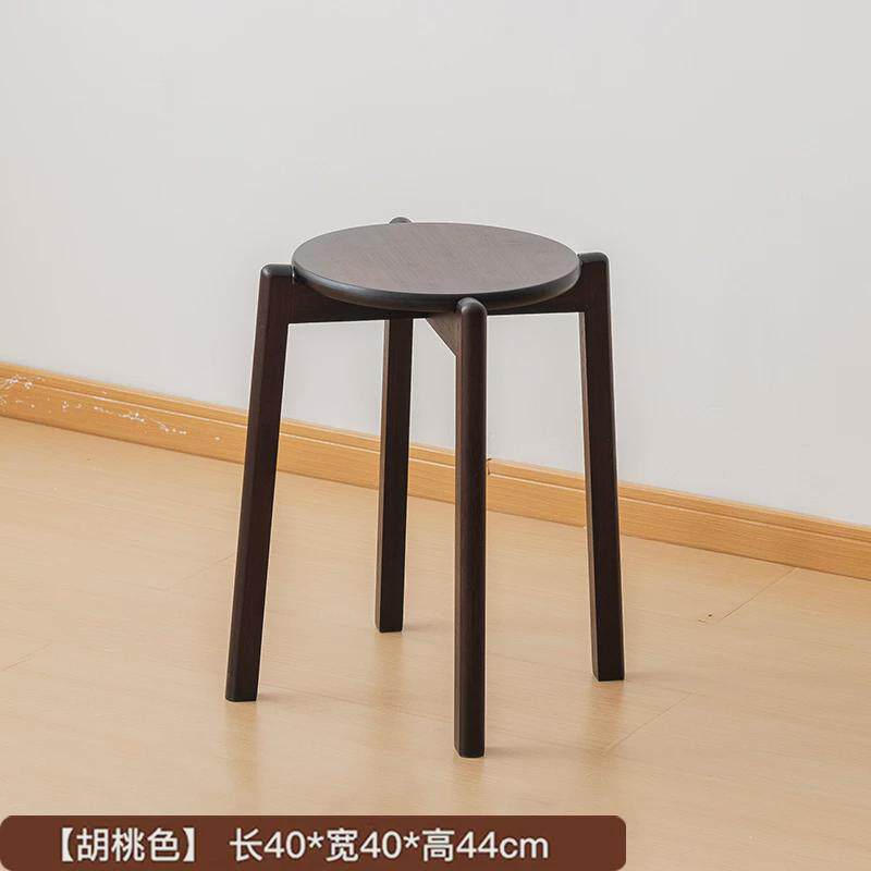 圆凳子实木竹叠放吃饭餐桌椅小方凳板凳客厅简约坐凳可家用矮凳子