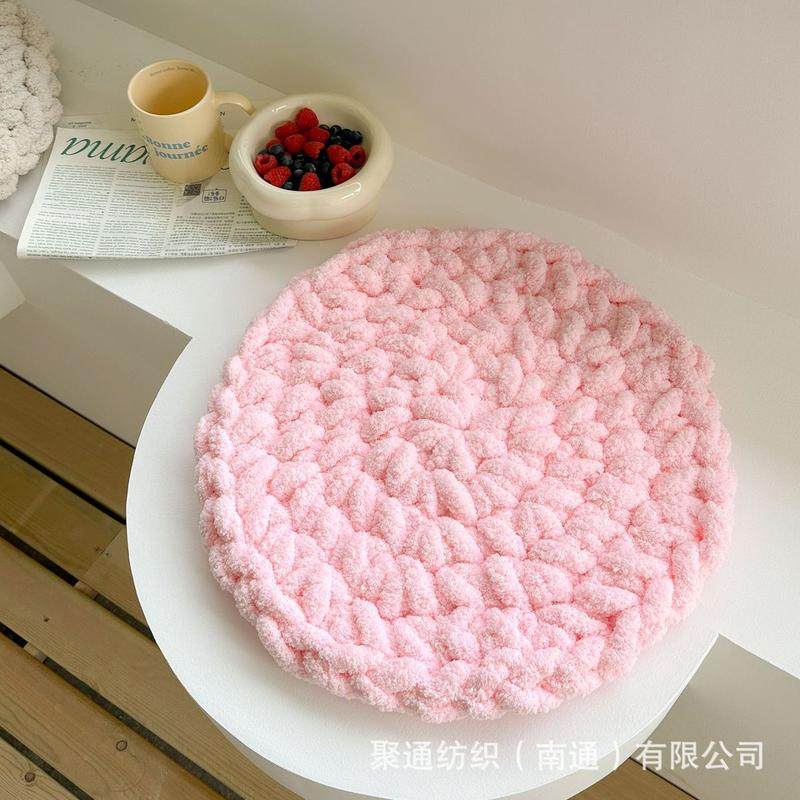 坐垫纯手工圆形新品粗毛线垫子蒲团榻榻米民宿露台专用毛绒垫,居家布艺,椅垫,淘宝优惠券,粉丝福利购,淘宝优惠卷