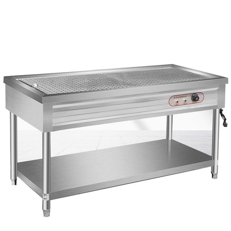 不锈钢商用电加热保温售饭台蒸菜台馒头保温台包子饭售保温柜台